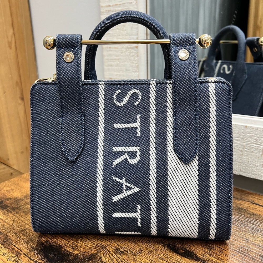 Strathberry Denim Nano Tote